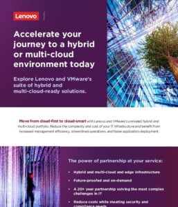 Read more about the article Lenovo VMWare Hybrid Cloud: Accelerate your journey to a hybrid or multi-cloud environment