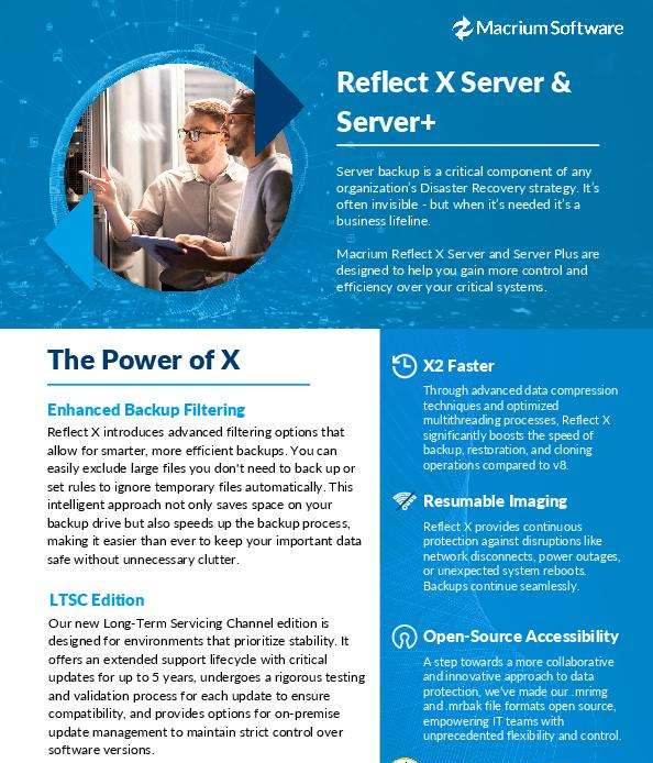 You are currently viewing Reflect X Server & Server+ datasheet