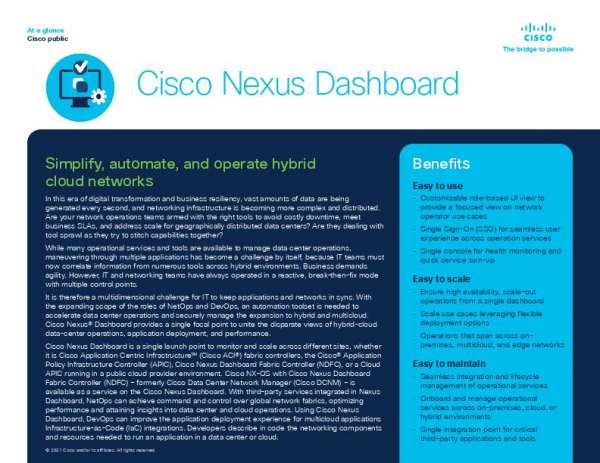 You are currently viewing Cisco Nexus Dashboard – Comprehensive NetOps and Visibility