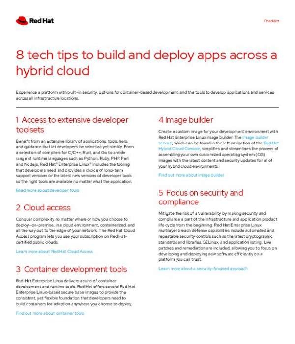 You are currently viewing 8 tech tips to build and deploy apps across a hybrid cloud