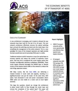 Read more about the article ACG Research: The Economic Benefits of IP Transport at 400G