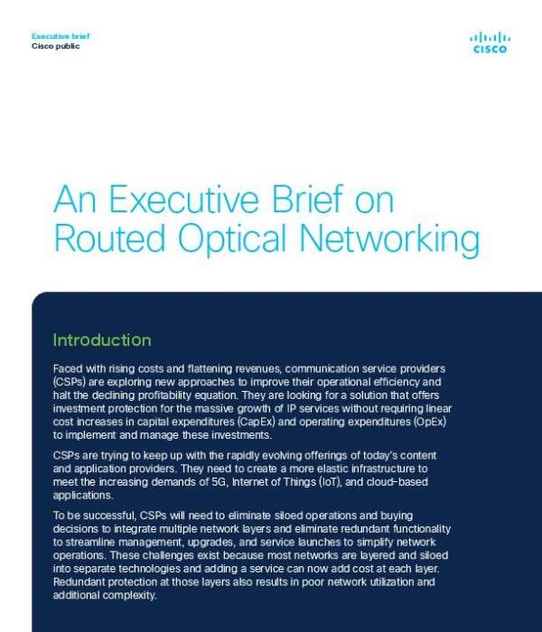 You are currently viewing An Executive Brief on Routed Optical Networking