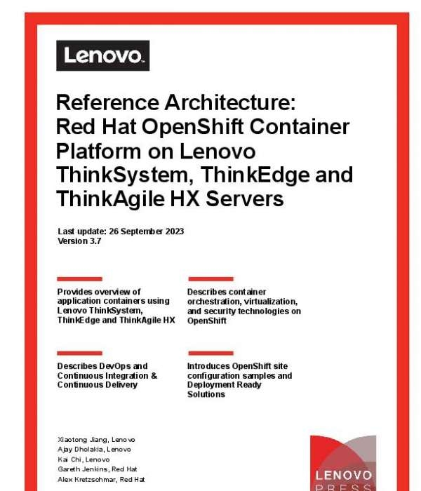 You are currently viewing Lenovo and Red Hat Reference Architecture