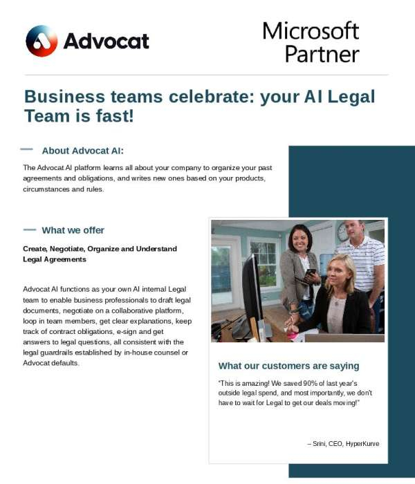 You are currently viewing Advocat Onepager: Your AI Legal Team is fast!