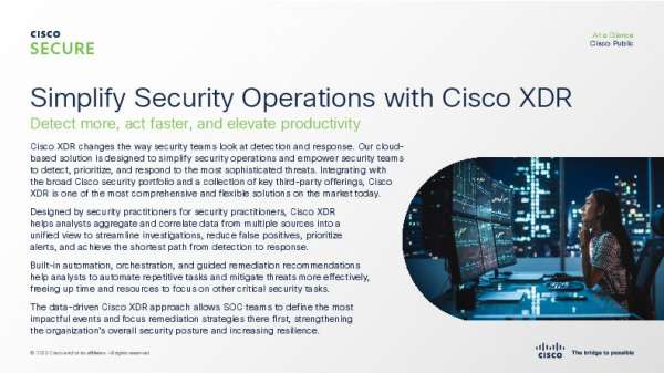 You are currently viewing Cisco XDR at a Glance