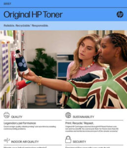 Read more about the article Original HP Toner: Reliable. Recyclable.1 Responsible.