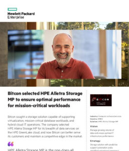 Read more about the article Bitcon selected HPE Alletra Storage MP to ensure optimal performance for mission-critical workloads