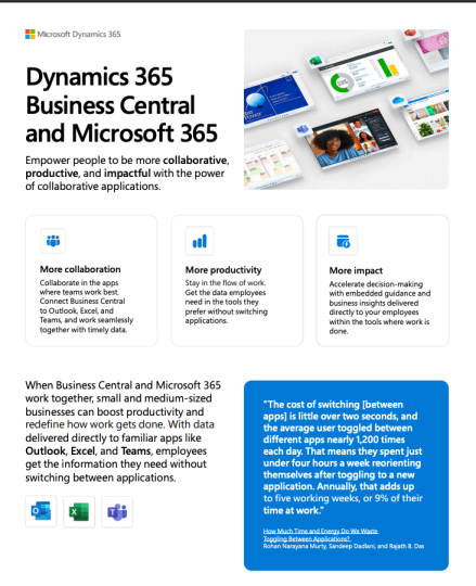 You are currently viewing Dynamics 365 Business Central and Microsoft 365