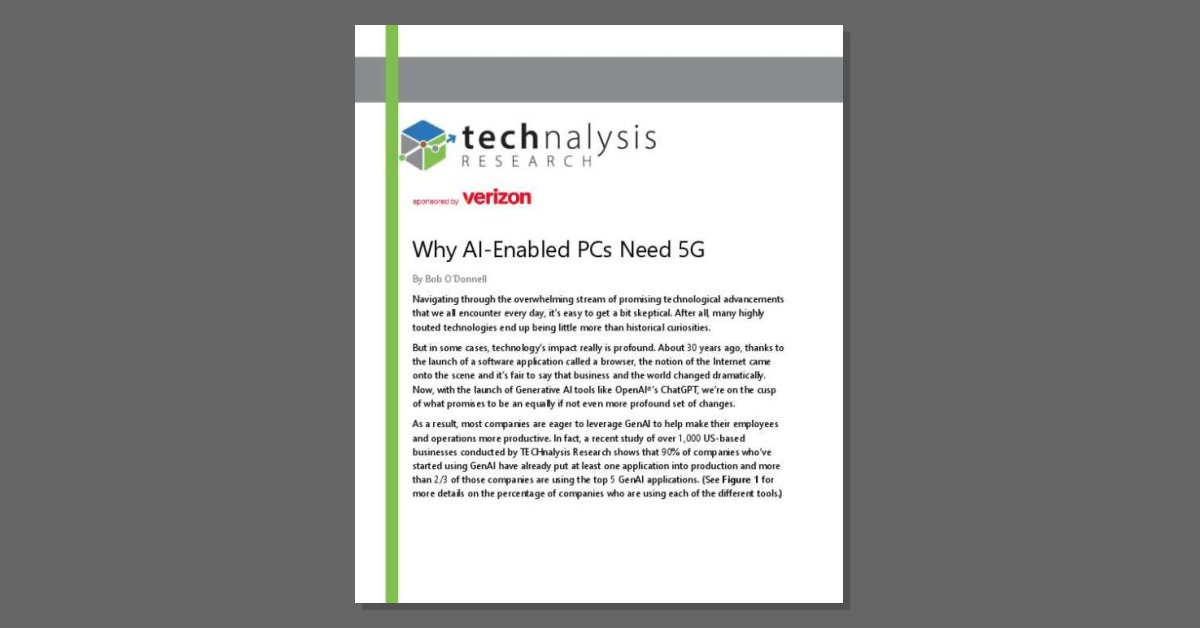 You are currently viewing Verizon TECHnalysis Why AI PCs Need 5G