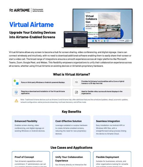 You are currently viewing VIrtual Airtame: Upgrade Your Existing Devices into Airtame-Enabled Screens