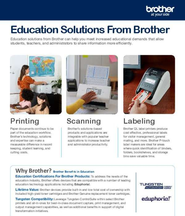 You are currently viewing Education Solutions from Brother