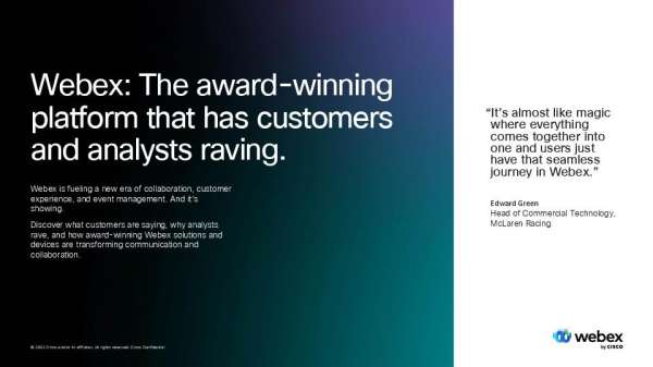 Read more about the article Webex Accolades